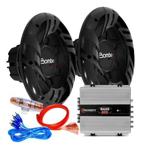 Subwoofer Bomber Doble Carbon 500w Potencia Taramps Cables