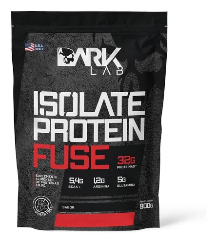 Suplemento de proteína en polvo Dark Lab Isolate Protein Fuse con sabor a vainilla en bolsita de 900 g