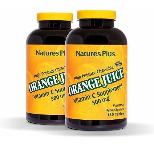 Naturesplus Orange Juice Chewable Vitamina  C (2 Pack)- 500