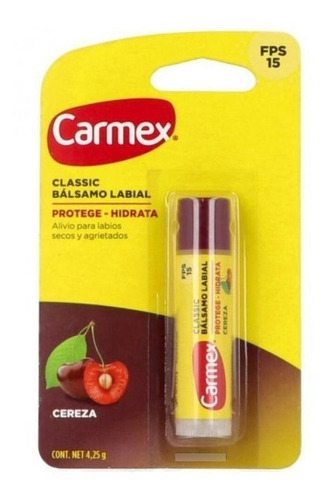 Bálsamo Labial Carmex Classic Cereza Fps 15 4.25 G