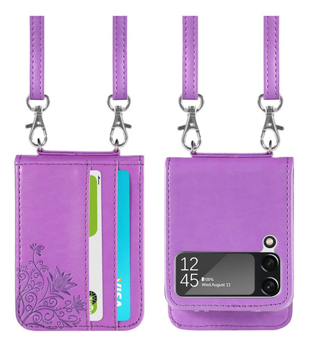 Estuche Para Samsung Galaxy Flip 3 5g Ranura Cuero Color