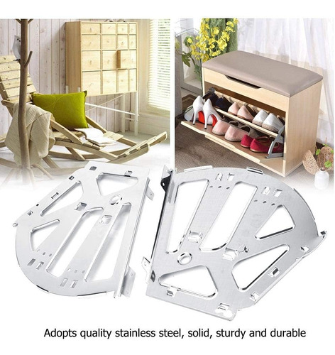 2 Piezas Bisagra De Muebles Zapatos De Acero Inoxidable Gabi
