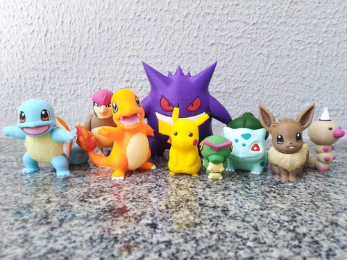 Boneco pokemon charmander pikachu colecionáveis brinquedos