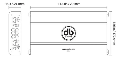 Amplificador Db Drive Spa8.4 1000w Clase Ab 4 Canales 2 Ohms