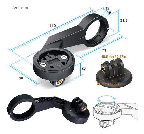 Soporte Para Computadora Bicicleta Para Garmin Gopro Soporte