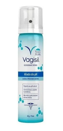 Imagen 1 de 1 de Desodorante Íntimo Femenino Vagisil Ph Equilib 60 Ml Aerosol