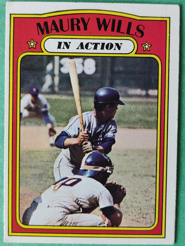 Maury Wills,1.972 Topps, Los Angeles Dodgers 