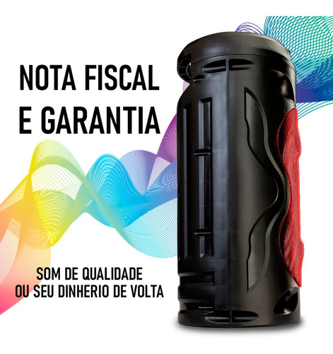 Caixa De Som Amplificada Portátil Bluetooth Microfone Grátis