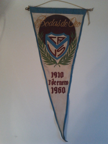 Banderín 100% Original: Boda De Oro De Velez Sarsfield, 1960