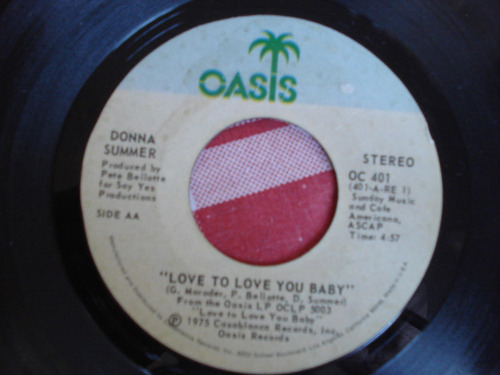Single Vinilo 45 Donna Summer Love To Love You Baby