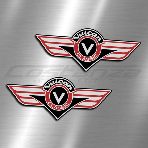 Calcos Kawasaki Vulcan 800. Metalizado Insignias Emblema