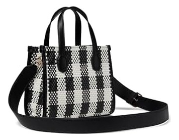Guess Mini Bolso Tote Silvana Con Doble Compartimento, Negro