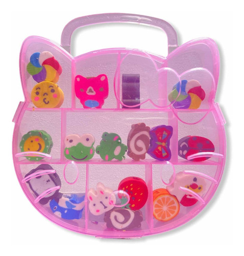 Borrador De Figuras Animalitos-corazones-frutitas Estuche