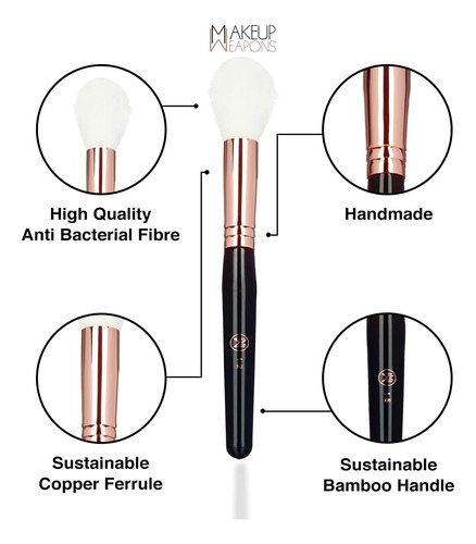 Brocha De Mezcla Cónica Para Sombra De Ojos Y Maquillaje Kab