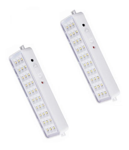 Luz De Emergencia 30 Led 204x55x30 Mm Candela Pack X2