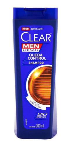 Kit Com 2 Shampoos Anticaspa Clear Men Queda Control 200ml