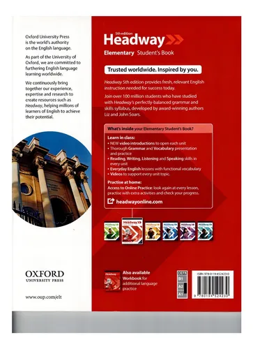 Headway Elementary 5th Ed Student Book Whith Online Practice