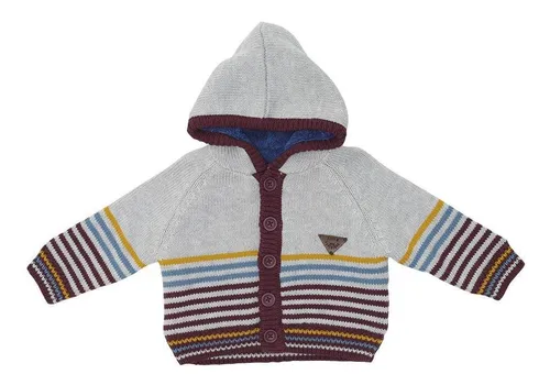 Chaleco Con Capucha Bebé Niño Gris Pillin (pvv903gri)