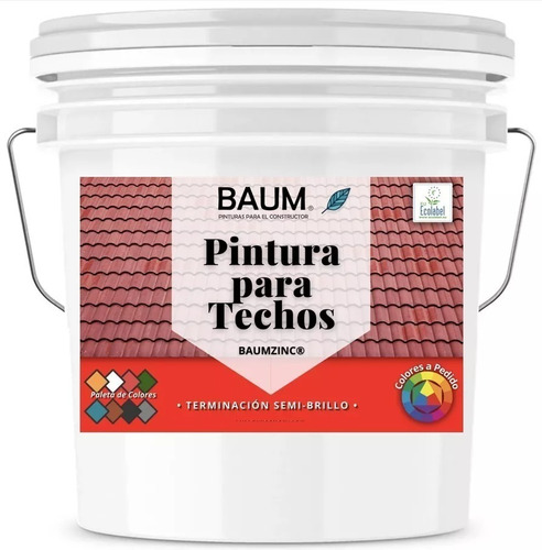 Tineta Pintura Para Techos Impermeable Muy Resistente Baum