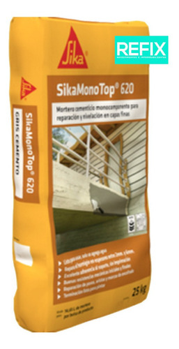 Sika Monotop 620 Reparación En Capa Fina X 25 Kg