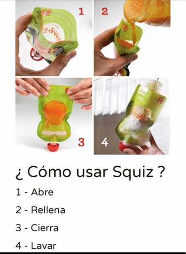 Pack De 3 -squiz Pouch Bolsa Alimentación Reutilizable Sophi