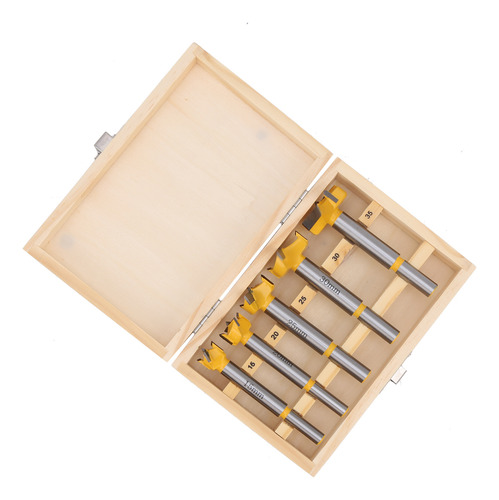 Kit De Taladrado Con Punta, 5 Piezas, Para Fresar Madera Con