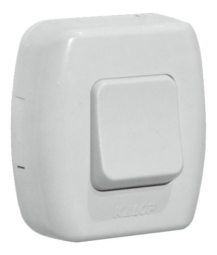 Interruptor Un Punto Exterior Linea Tekna Color Blanco Kalop