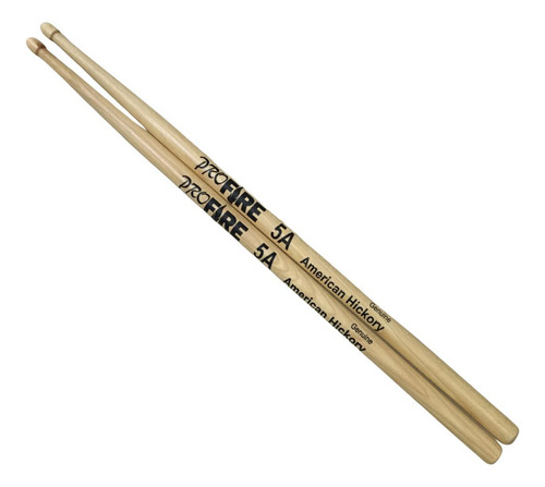 Baquetas P\ Bateria Pro Fire 5a Madeira Natural Hickory 196 Cor Bege