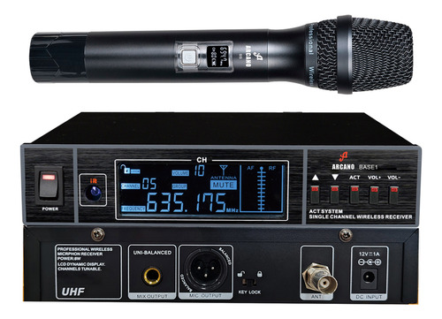 Microfone Sem Fio Uhf Arcano® Bb-1 Cor Preto
