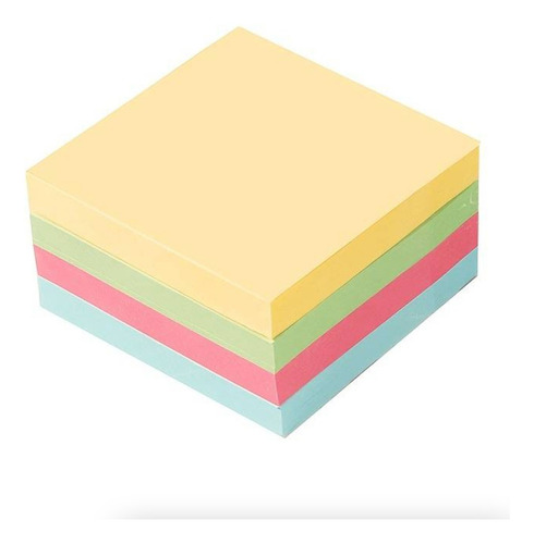 Notas Adhesivas Para Oficina 300 Hojas 7.6x7.6 Cm 6 Blocks Color Mixto Al Azar