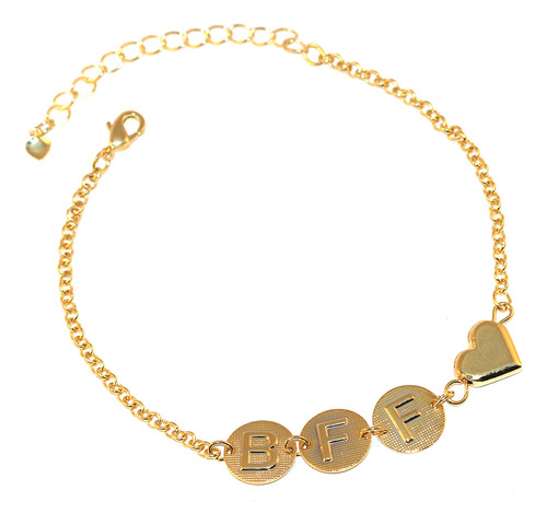 Pulseira Best Friends Forever Amizade Amigas Folheado-2 Pçs