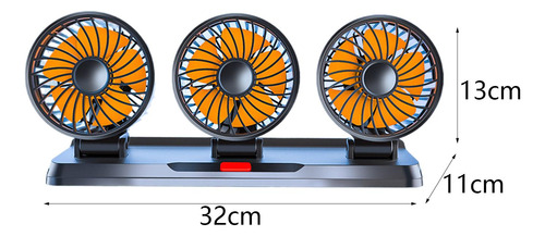 Ventilador De Coche, Refrigeración Amarillo 12v