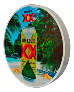 Anuncio Luminoso Caja De Luz Cerveza Xx Lager Playa - 50cm