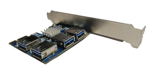 Multiplicador Regleta Extensor Riser Pci-e 1 A 4 Usb 3.0 