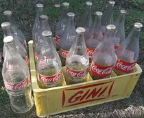 Comprar Lote Antiguas Botellas De Gaseosa Coca Gini Sprite Antiguas