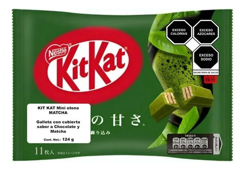 Chocolate Kit Kat Minis Matcha Té Verde Nestlé 11pz De 11.3g