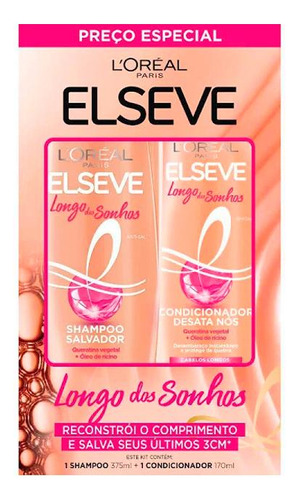  Kit Shampoo + Condicionador Elseve Longo Dos Sonhos