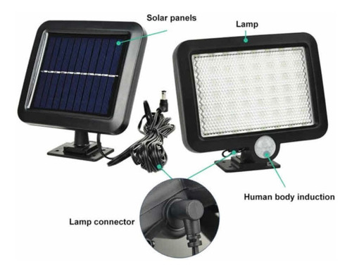 Lámpara Led De Exteriores Luz Solar, Detector De Movimiento