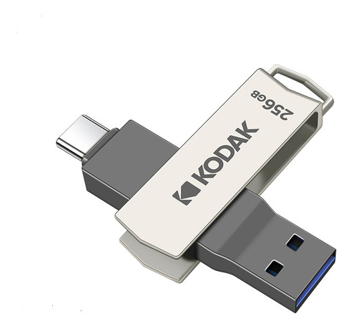 Usb 128gb Tipo A Y Tipo C (dual) Para Pc, Celular Y Tablet Color Plateado K273