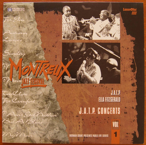 Laserdisc Montreux Jazz Festival Vol 1 J.a.t.p. Fitzgerald