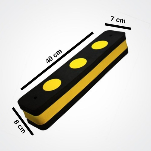 Imagem 2 de 2 de Protetor De Para-choque Para Garagem 40x8x7cm - Kit C/ 2