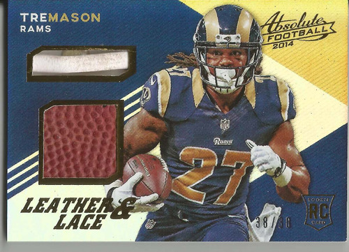 2014 Absolute Leather And Lace Tre Mason Rc 38/38 Rams