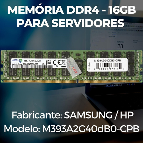 Memória16gb 2rx4 Pc4 2133p Pc4 17000r Ddr4 Registrado Server