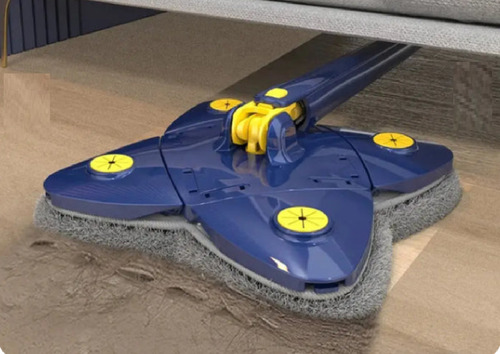 Trapeador Triangular Para Piso Techo Trebol Retractil Azul