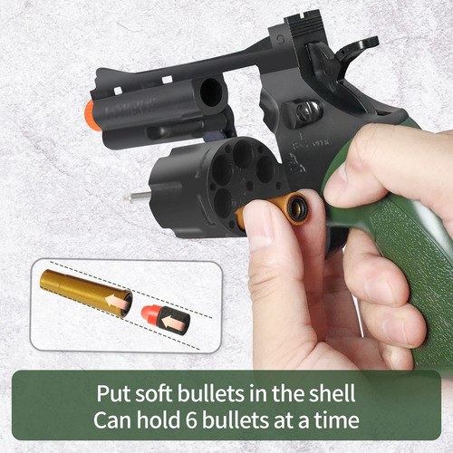 Toy Revolver Yhwslyz Eva Soft Bullets Cap Gun W/ 24 Bullets