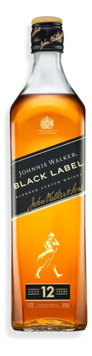 Whisky Johnnie Walker Black Label Blended Scotch 1000ml