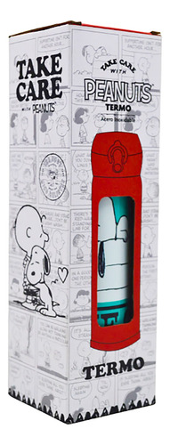 Termo Peanuts Snoopy 410 Ml - Diseño Divertido Y Original Turquesa