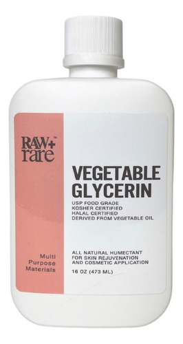 Raw Plus Rare Glicerina Vegetal/glicerina Cuarto, Grado Alim