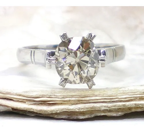 Anillo Solitario De Platino 950 Y Brillante 1.50 Ct