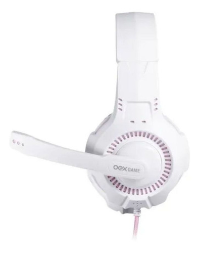 Imagem 2 de 5 de Headset Gamer Oex Gorky Branco E Rosa Pc Ps Xbox One - Hs413